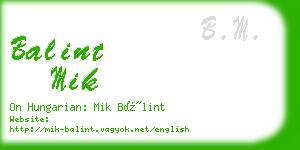 balint mik business card